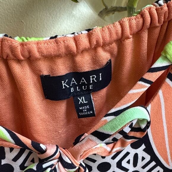 Kaari Blue Orange and Black Patterned Dress - Picture 2 of 7